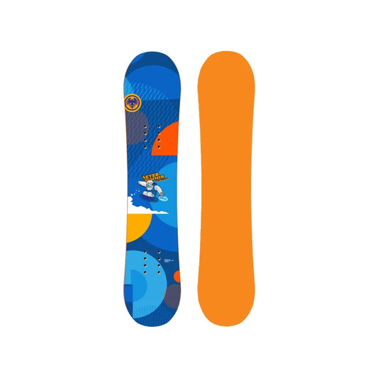 The 2022 Never Summer Shredder Kid's Snowboard in blue