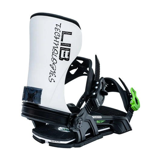 The 2023 Bent Metal Transfer Black White Men's Snowboard Binding
