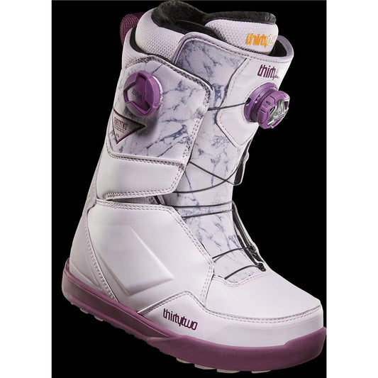 The 2023 ThirtyTwo Lashed Double Boa Lavender Women's Snowboard Boot