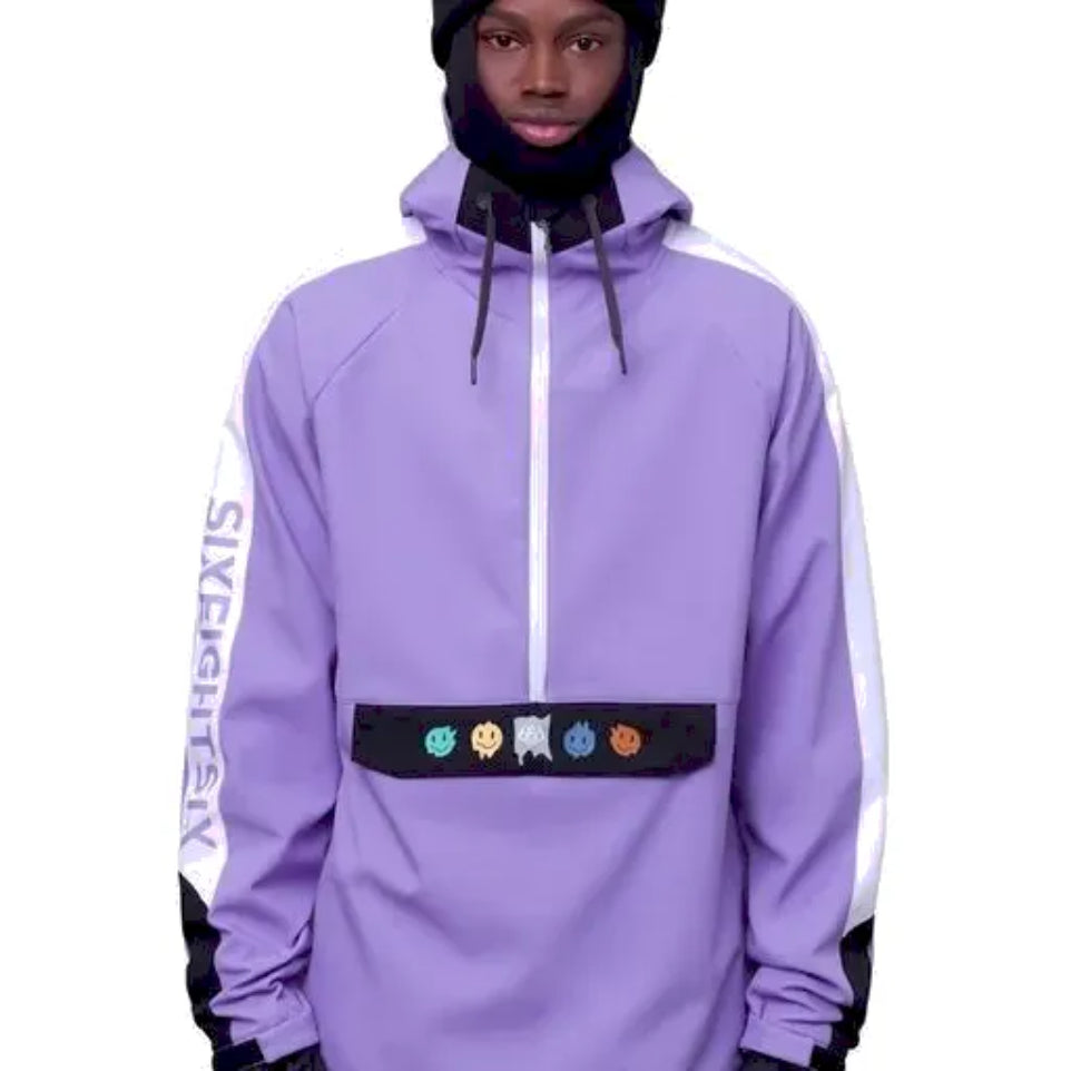 The 2024 686 Men's Waterproof Anorak Violet Colourblock