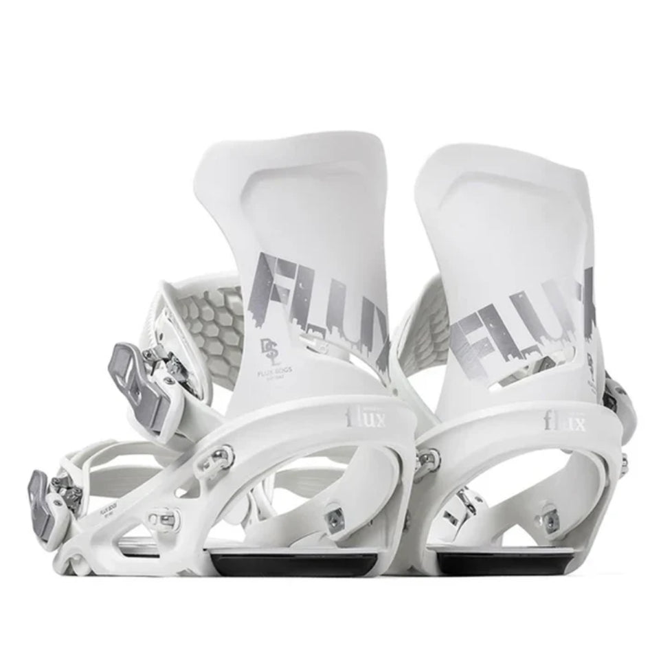 The 2024 Flux DSL White Men's Snowboard Binding