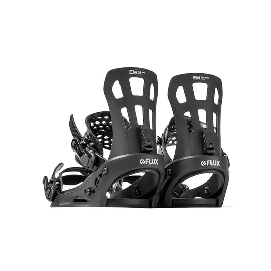 The 2024 Flux EM Black Men's Snowboard Binding