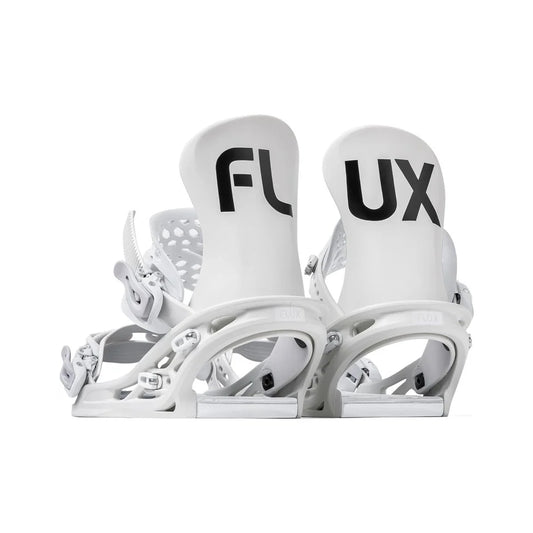 The 2024 Flux TT White Men's Snowboard Binding