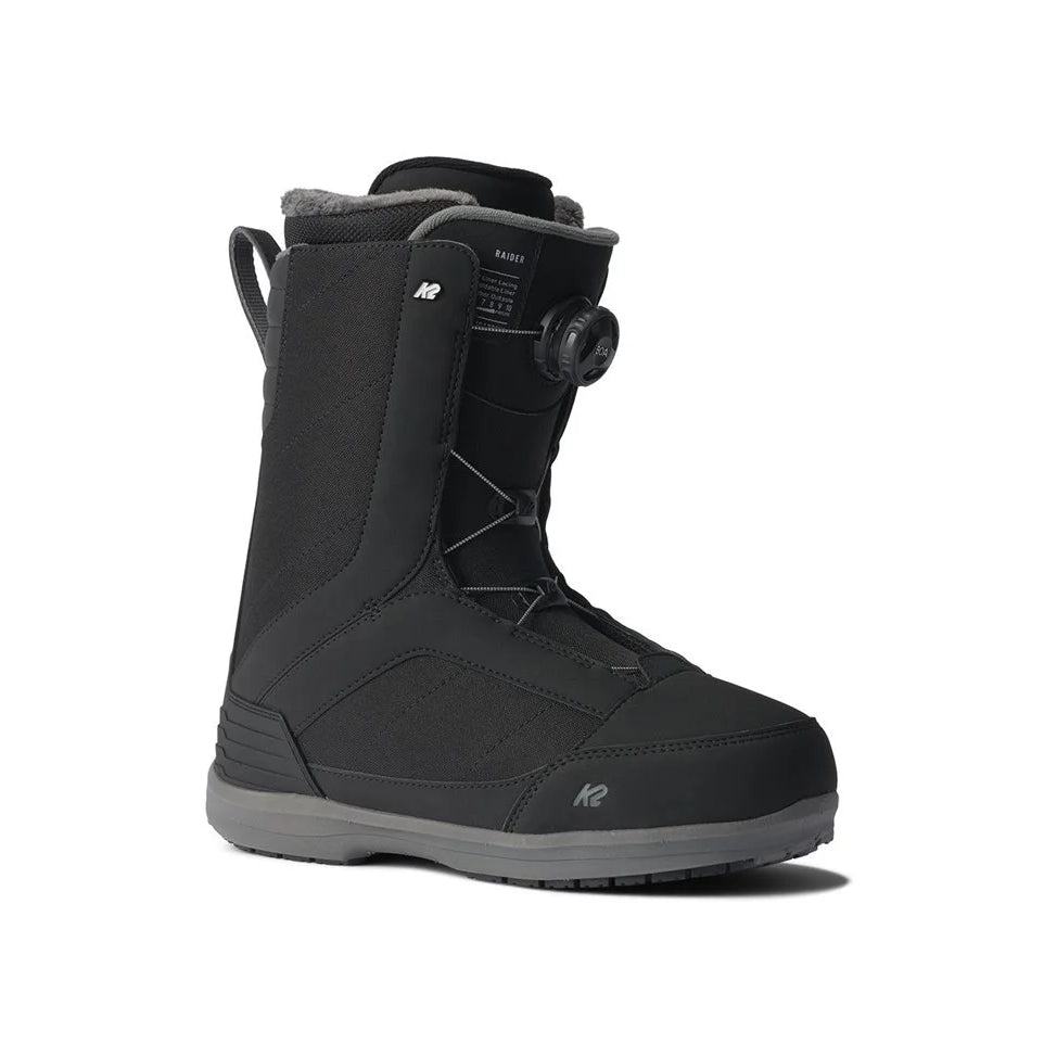 K2 Raider Scarponi Snowboard BOA Uomo – Nero, Taglia 46 – Modello 2024 Con Fodera Intuition 3D