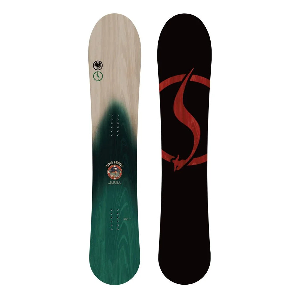 The 2024 Never Summer Harpoon Women's Snowboard in green
