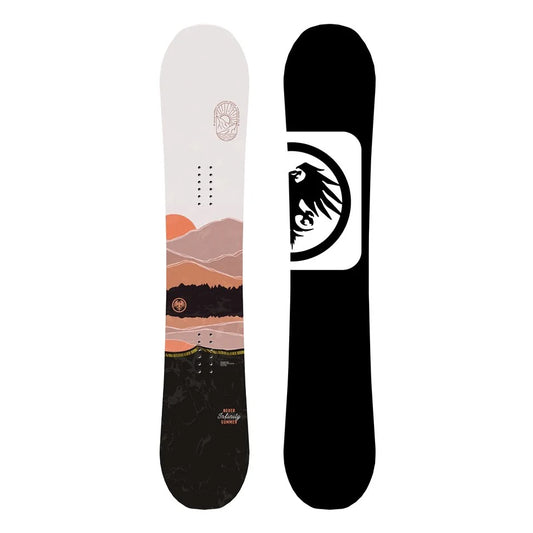 The 2024 Never Summer Infinity Women's Snowboard in white