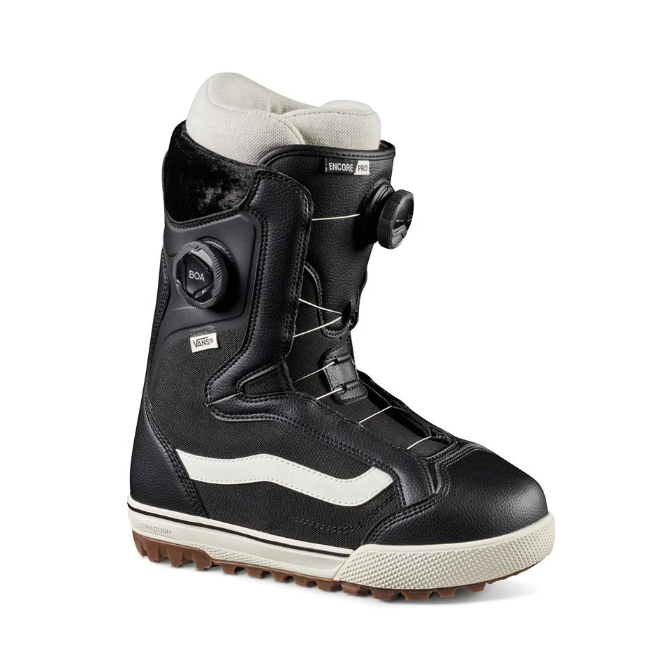 The 2024 Vans Encore Pro Black Women's Snowboard Boot