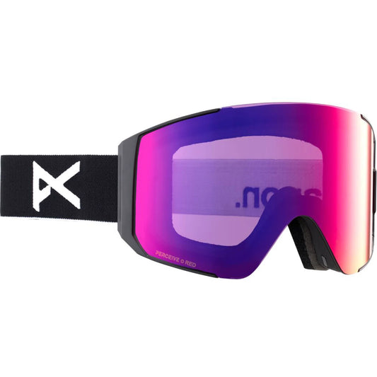 The Anon Low Bridge Sync Goggles & Bonus Lens 2024 in Black/ Percieve Sunny Red