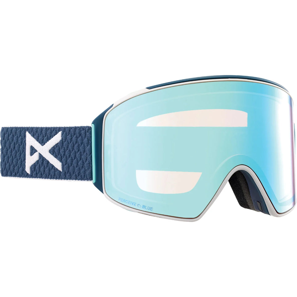 The Anon M4 Cylindrical Goggles, Bonus Lens & MFI Face Mask 2024 in Nightfall/ Perceive Variable Blue