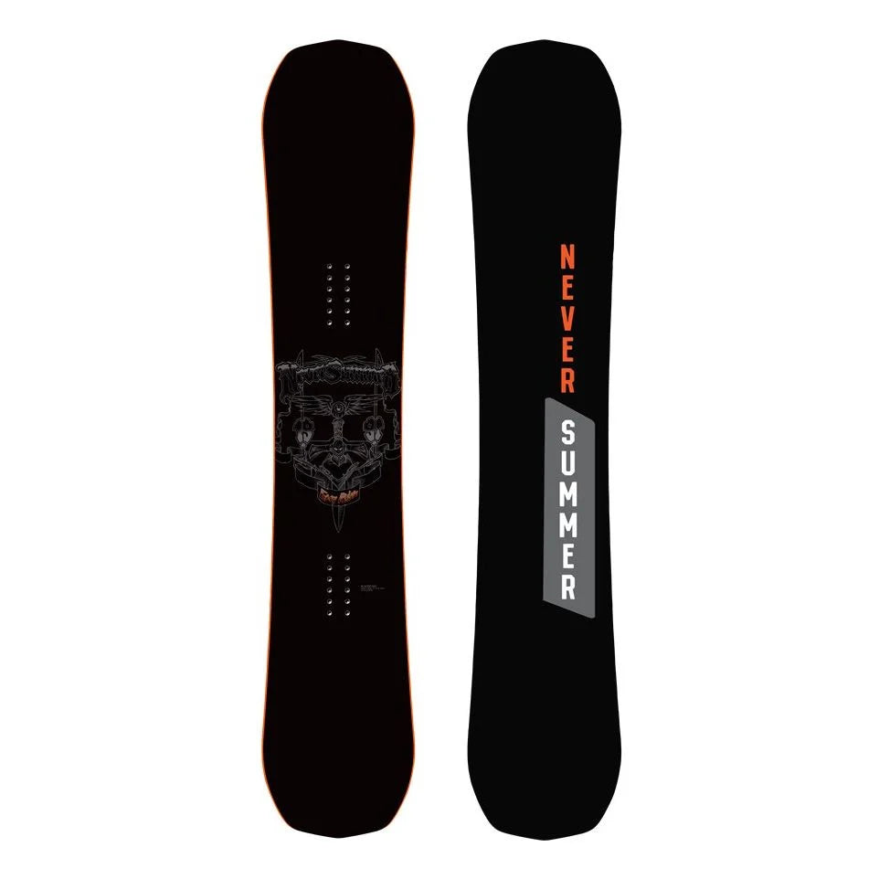 The 2024 Never Summer Easy Rider Men's Snowboard in black