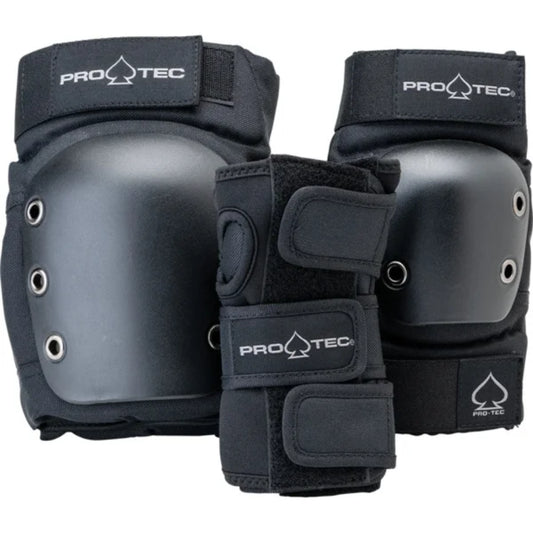 The Protec JR 3-Pack Open Back Knee Pads 2024 in Black