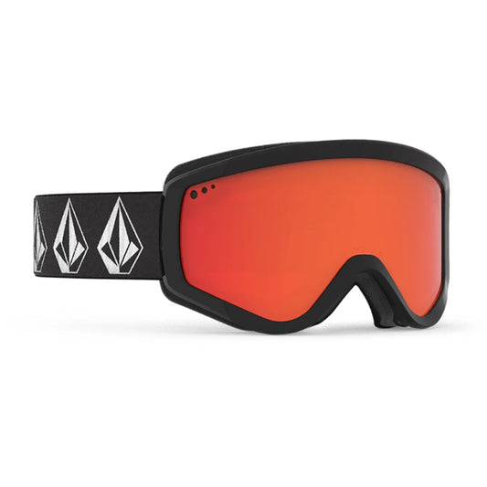 The Volcom Attunga Youth Goggles 2024 in Matte Black/ Red Chrome