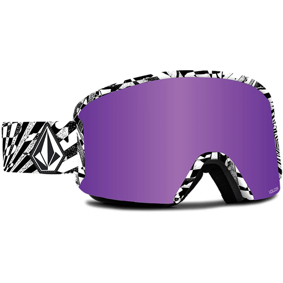 The Volcom Garden Goggles 2024 in OP Art/ Purple Chrome