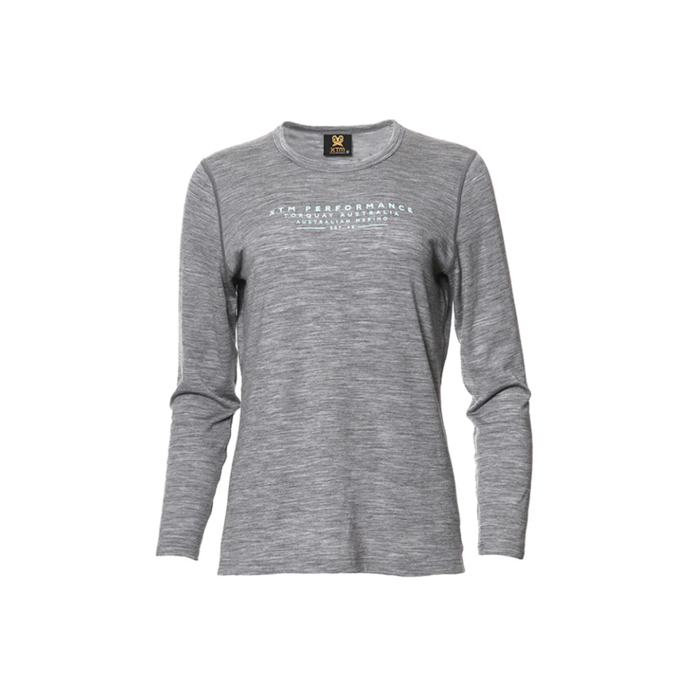 The XTM Adventure 170 Women's Thermal Top 2024 in Mid Grey Marle