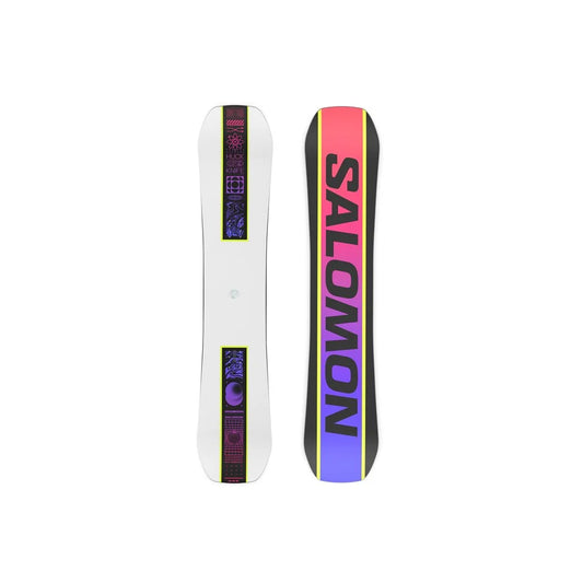 The 2025 Salomon Huck Knife Grom Kid's Snowboard in White