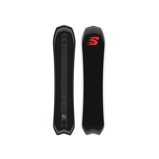 The Salomon Dancehaul Pro snowboard 2025 in black with grey accents.