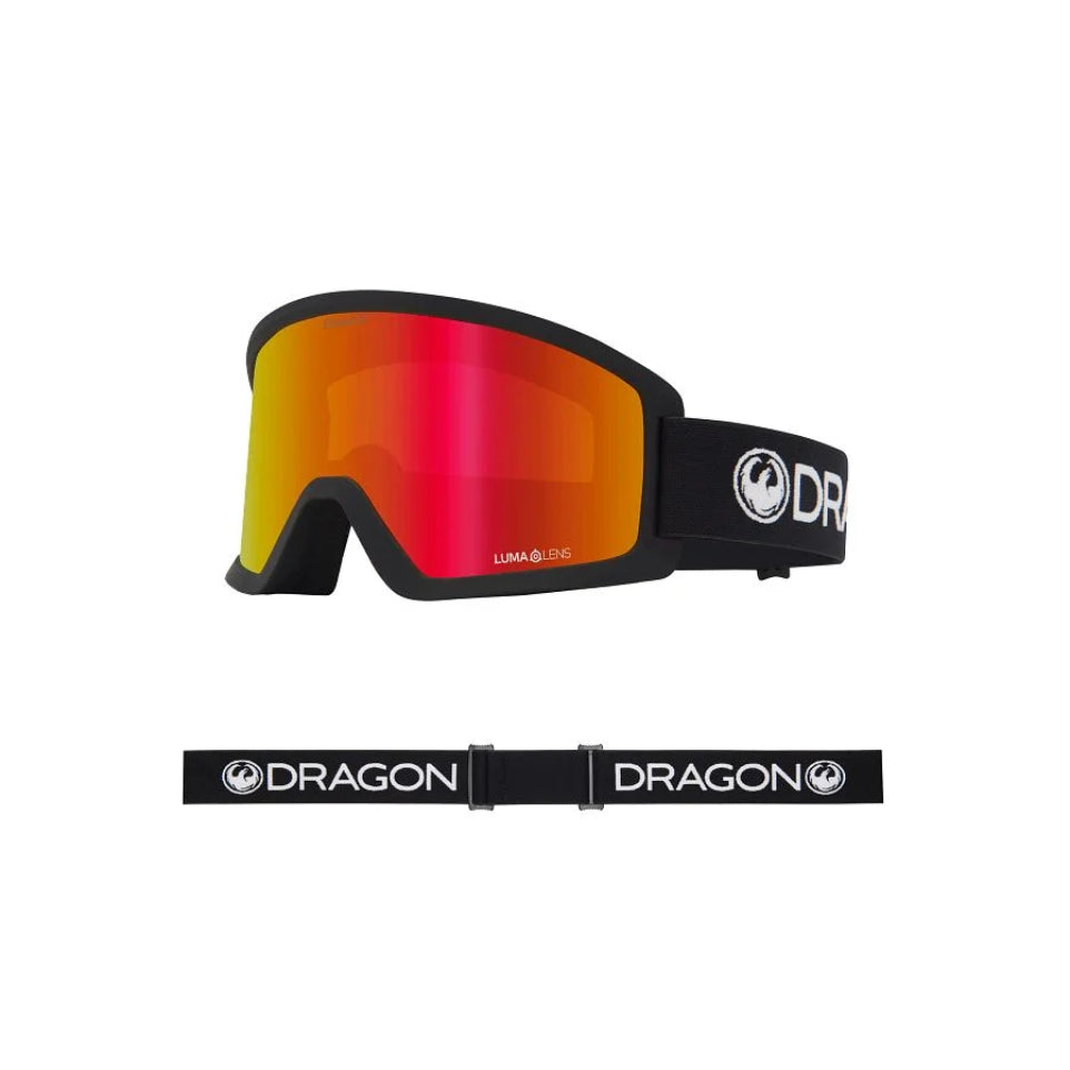 The Dragon DX3 OTG Goggles 2025 in Black/ Lumalens Red Ion