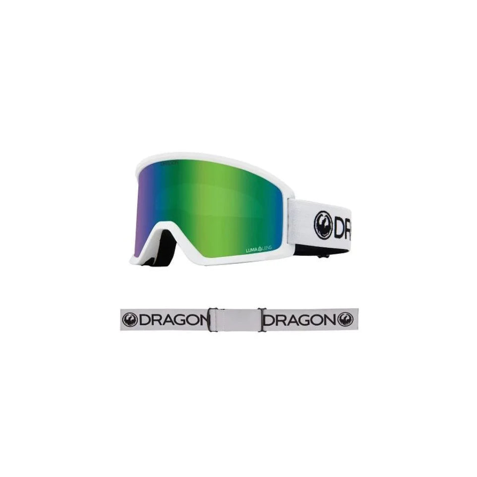 The Dragon DX3 OTG Goggles 2025 in White/ Lumalens Green Ion