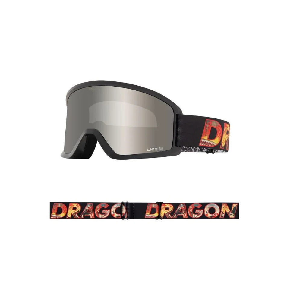 The Dragon DX3 Plus OTG Goggles & Bonus Lens  2025 in Klash/ Lumalens Silver Ion & Lumalens Rose