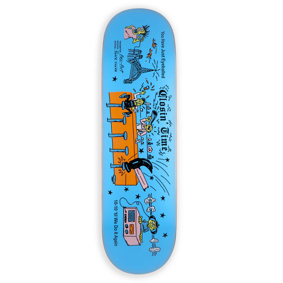The Passport Eyeball Series Skateboard Deck in Closing Time