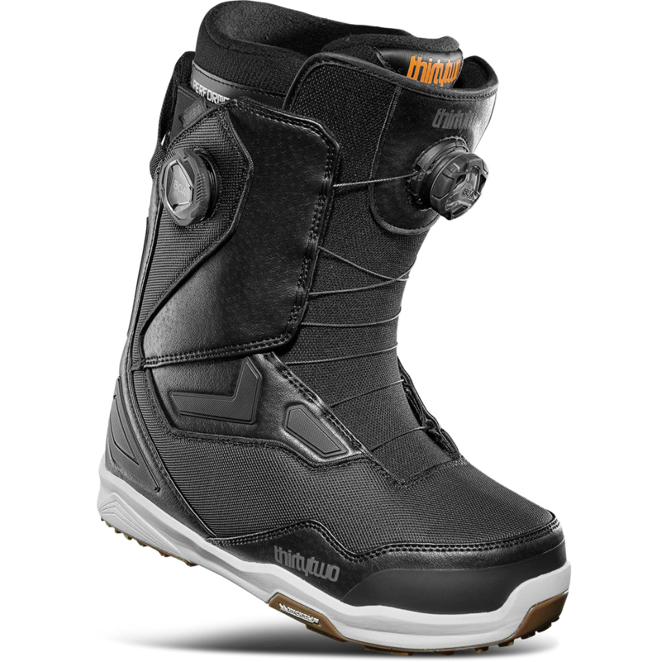 The ThirtyTwo TM-2 Double Boa Men's Snowboard Boots 2025 in Black/White/Gum