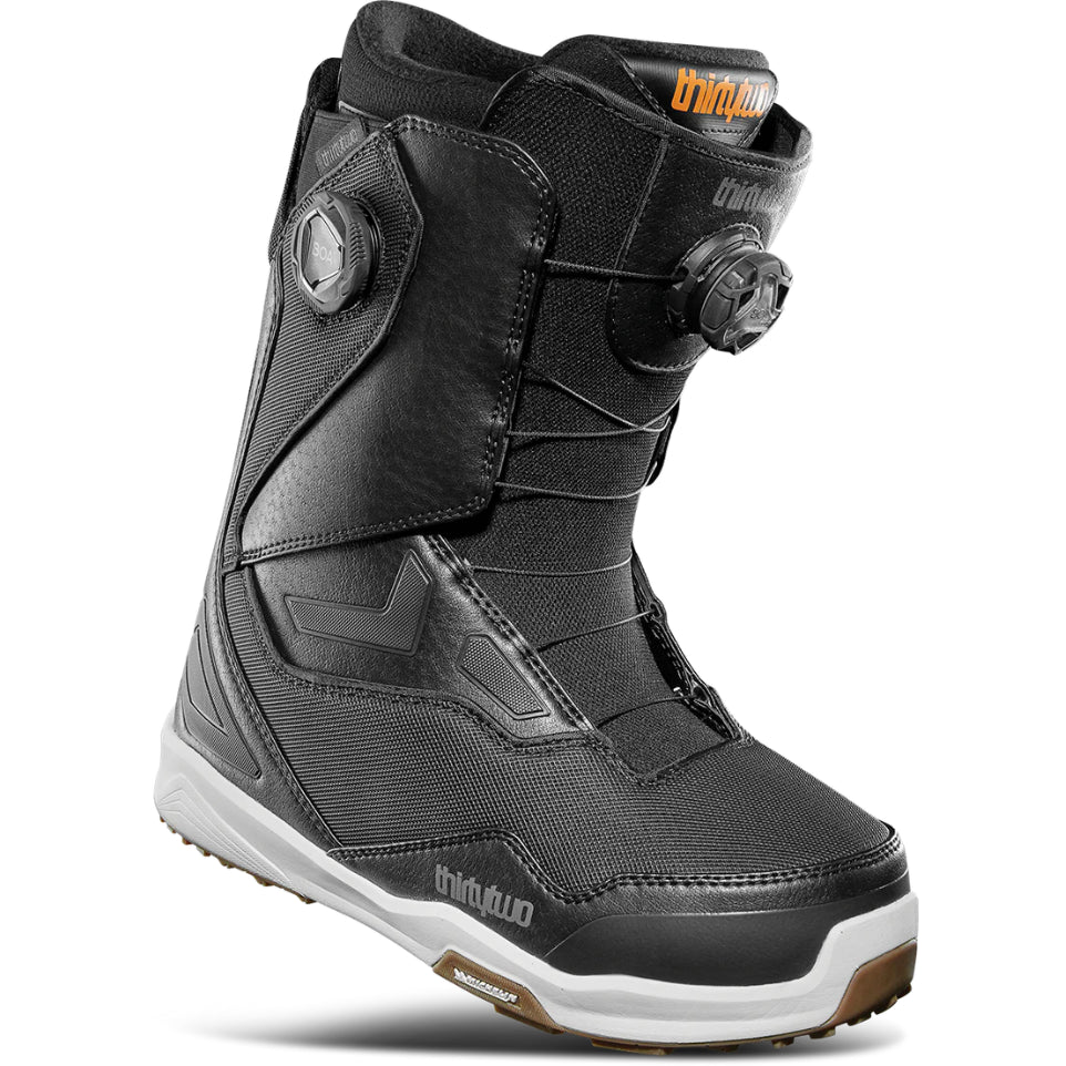 The ThirtyTwo TM-2 Double Boa Wide Men's Snowboard Boots 2025 in Black/White/Gum