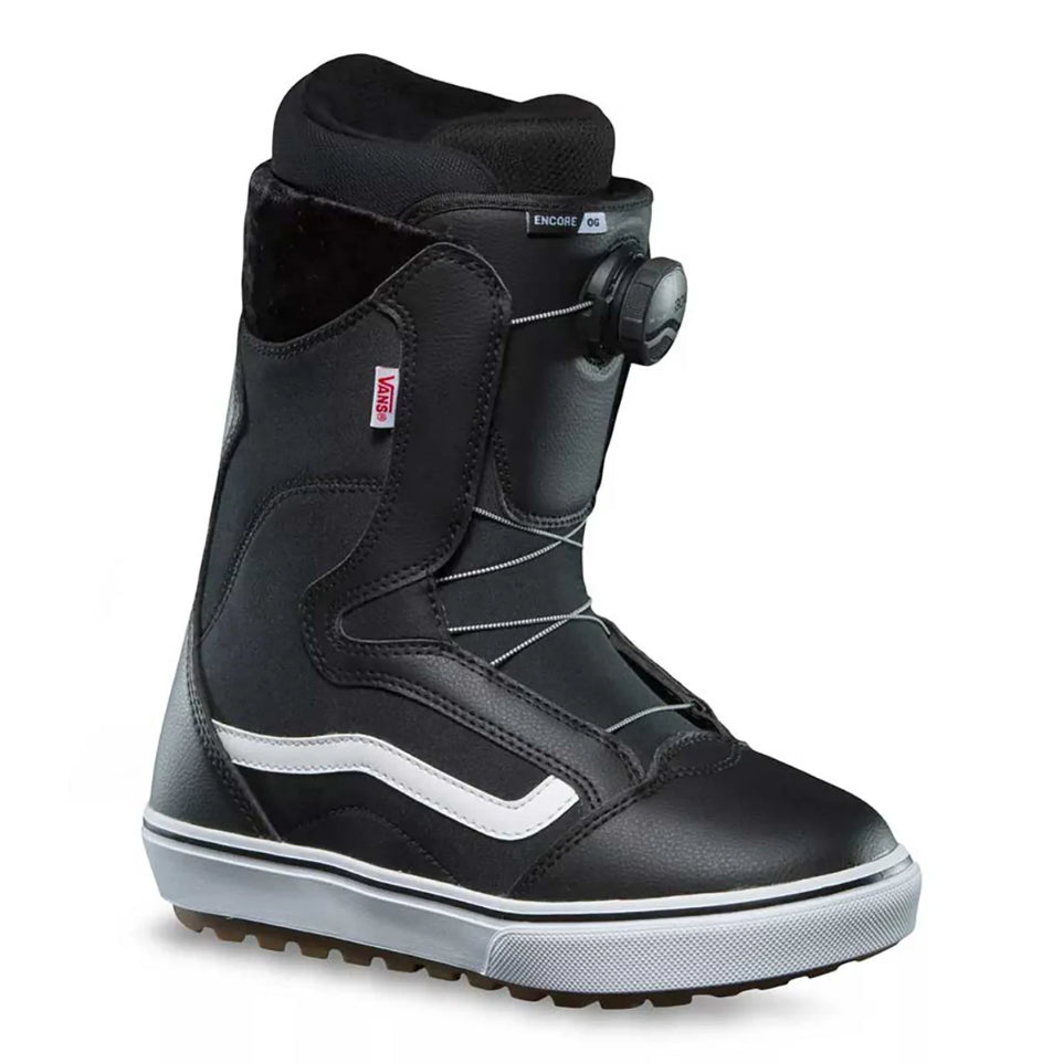 The Vans Encore OG Women's Snowboard Boots 2025 in Black/White