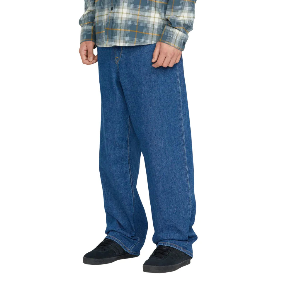 The Volcom Billow Denim Men's Pants 2025 in Bold Blue/BDL