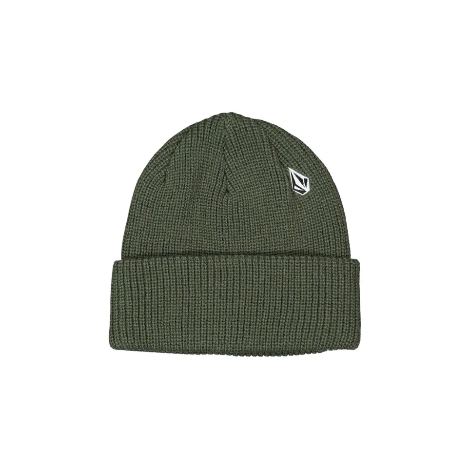 The Volcom Full Stone Beanie 2025 in Light Olive/LTO
