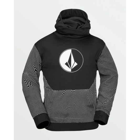 The Volcom Hydro Riding Men's Hoodie 2025 in Black Print