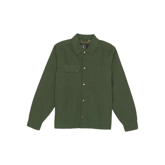 The Volcom Larkin Lined Men's Jacket 2025 in Squadron Green/SQG