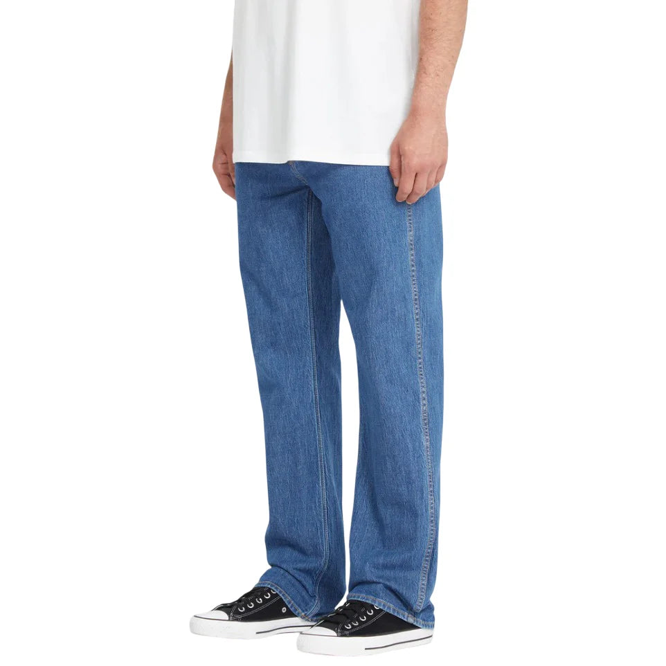 The Volcom Modwon Denim Men's Pants 2025 in Bold Blue/BDL