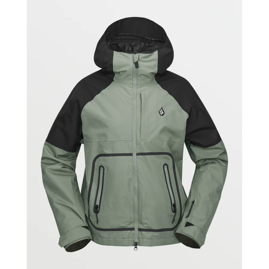 The Volcom Revna 20K Shell Women's Jacket 2025 in Lichen Green