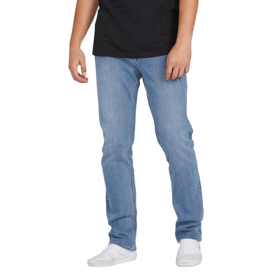 The Volcom Solver Denim Men's Pants 2025 in Old Town Indigo