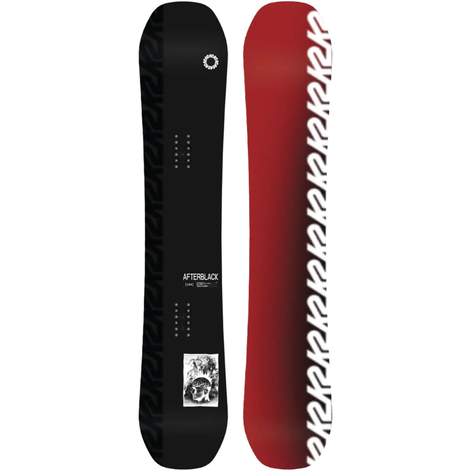 The 2026 K2 Afterblack Men's Snowboard in black
