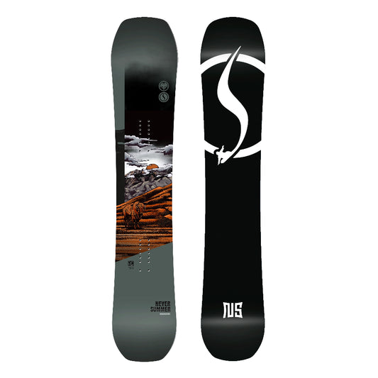 The 2026 Never Summer Benchmark Men's Snowboard in grey