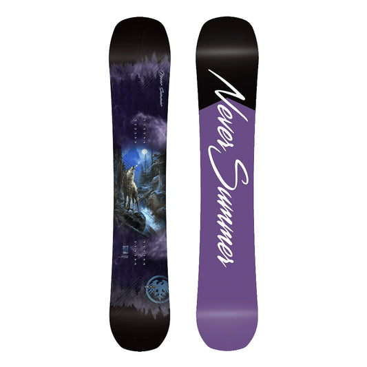 The 2026 Never Summer Proto T3 FR Women's Snowboard in purple