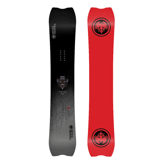 The 2026 Never Summer V-Twin Men's Snowboard in black