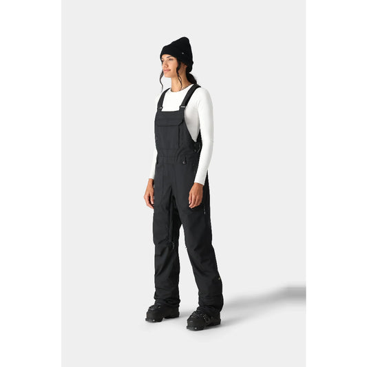 The 686 Black Magic Women's Bib Overalls 2024 Black Geo Jacquard