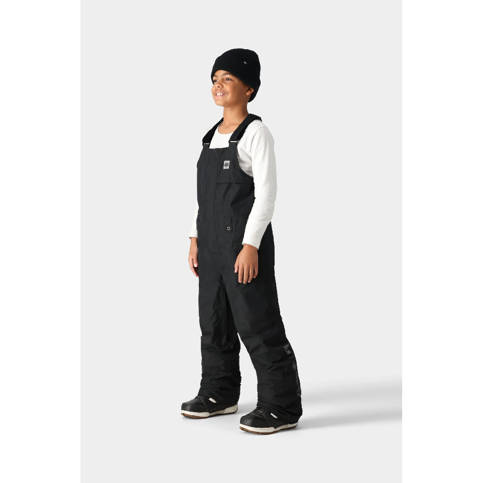The 686 Gore-Tex Core Insulated Youth Bib Overalls 2025 in Black