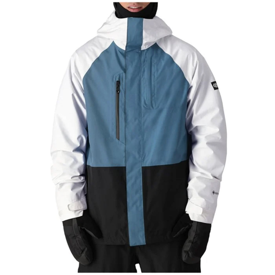The 686 Gore-Tex Core Shell Men's Jacket 2025 in White Colorblock