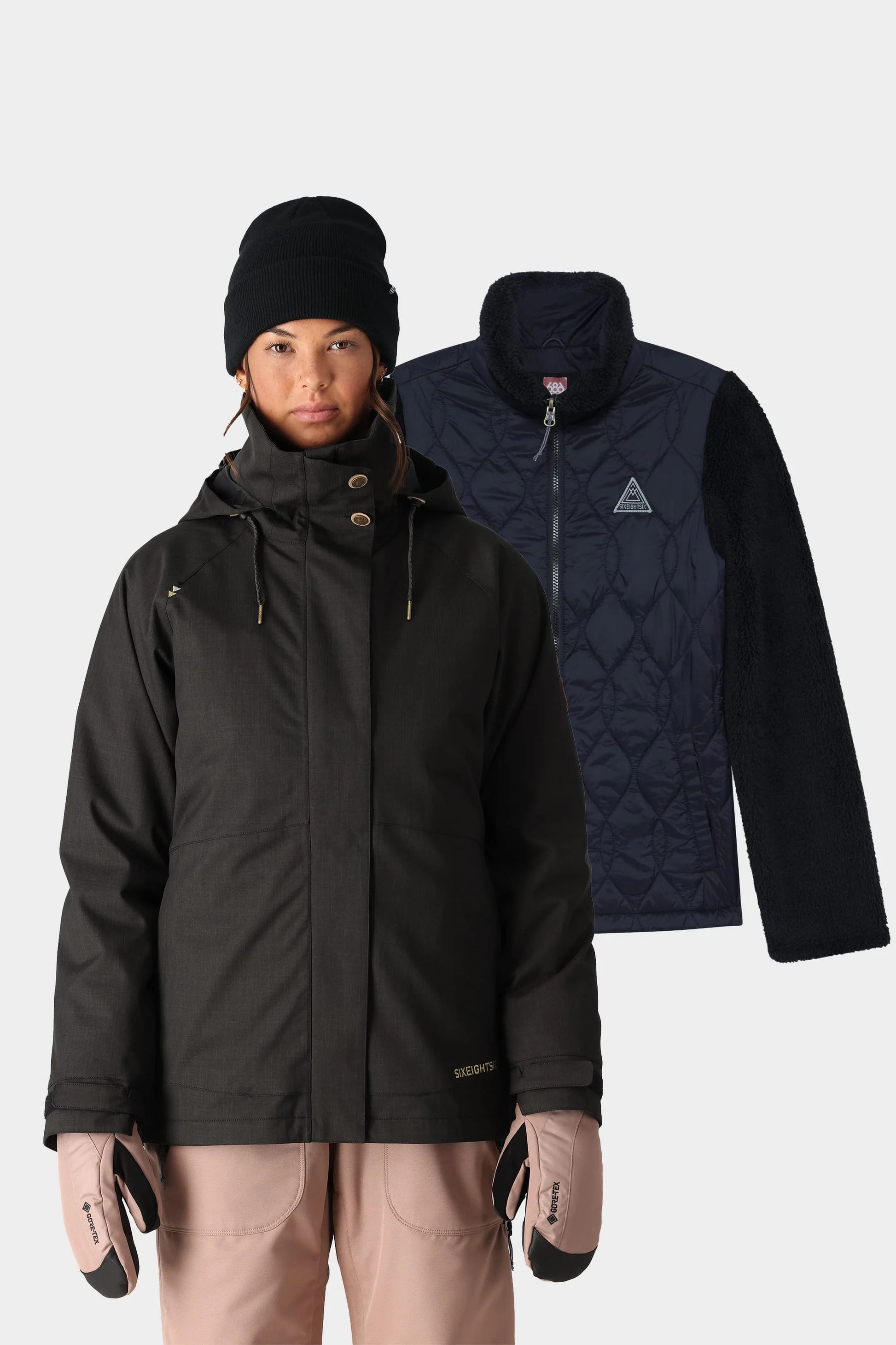 The 686 Smarty 3-In-1 Spellbound Women's Jacket 2024 Black Texture