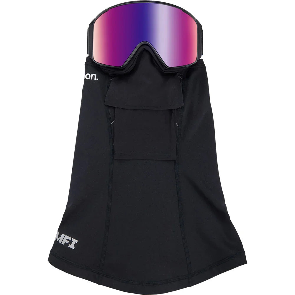The Anon M4S Cylindrical Goggles, Bonus Lens & MFI Facemask 2023 in Black Perceive Sun Red 2