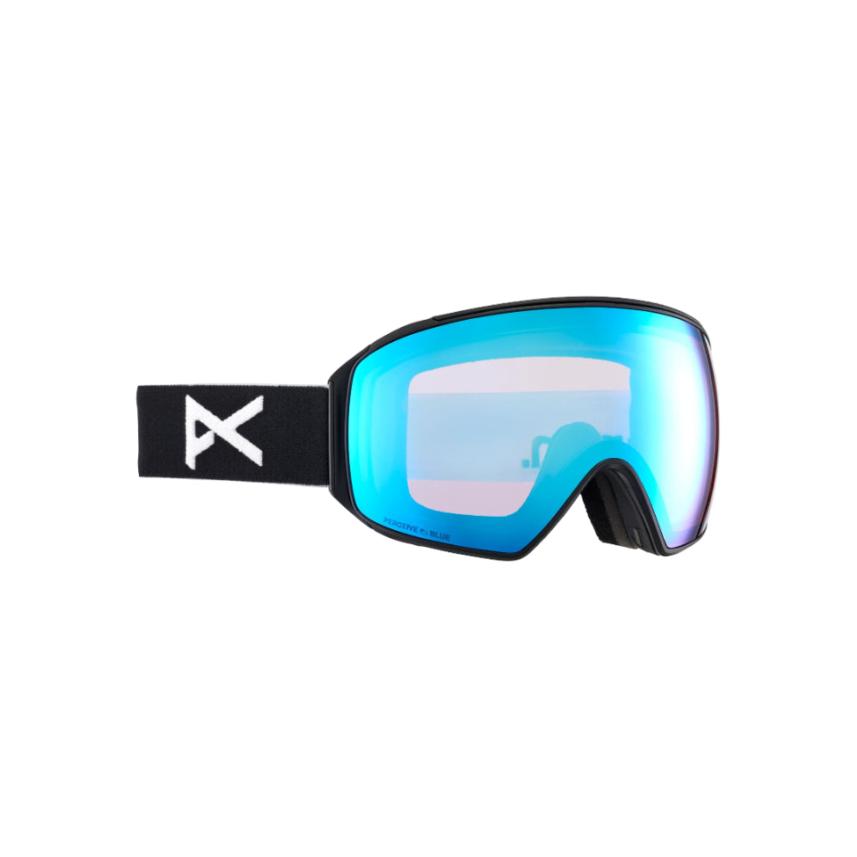 The Anon M4 Toric Goggles, MFI Facemask & Spare Lens 2026 in Black, Perceive Variable Blue & Perceive Cloudy Pink