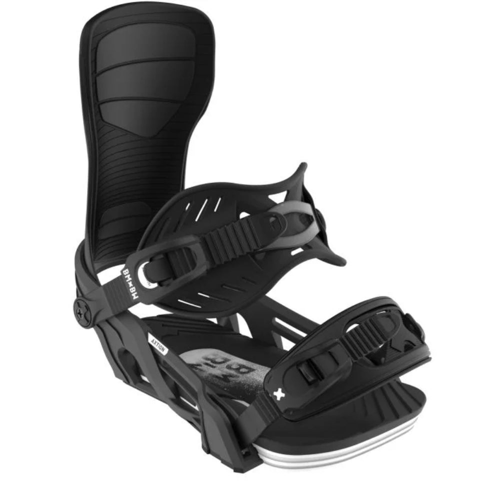 The Bent Metal Axtion Men's Snowboard Bindings 2025 in Black Front