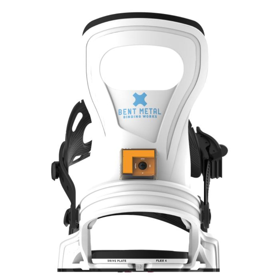 The Bent Metal Bolt Women's Snowboard Bindings 2025 in White Back