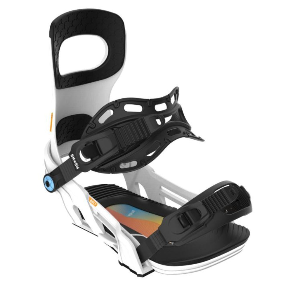The Bent Metal Bolt Women's Snowboard Bindings 2025 in White Front
