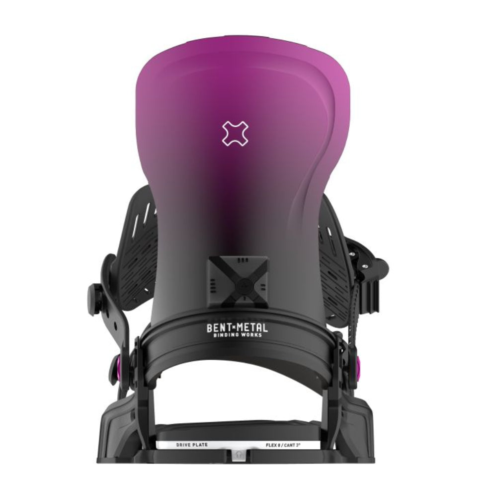The Bent Metal Forte Women's Snowboard Bindings 2025 in Black Back