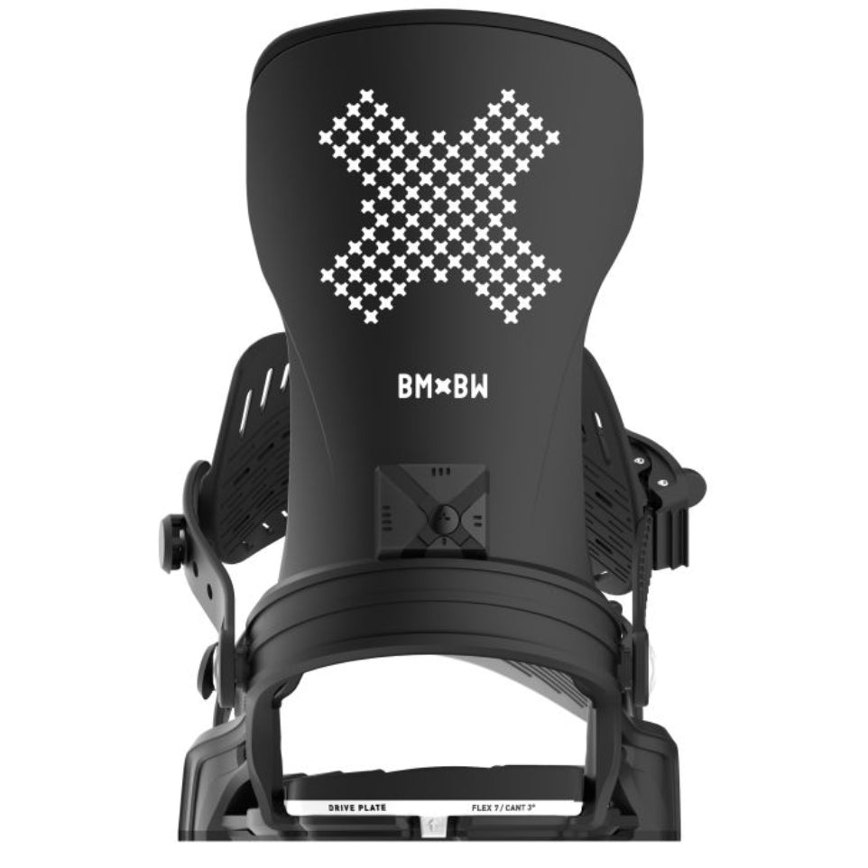 The Bent Metal Stylist Women's Snowboard Bindings 2025 in Black Back