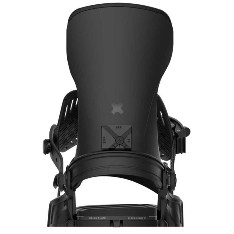 The Bent Metal Transfer Men's Snowboard Bindings 2025 in Black Back